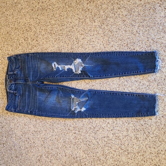 American Eagle Hi-Rise Jegging, Super Stretch-X, destroyed - Picture 2 of 15